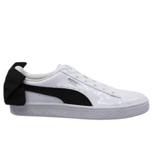 Puma Basket Bow white patent leather sneakers